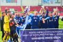 Darvel defeated Pollok 2-0 to lift the West of Scotland Football League Cup at Broadwood on Sunday