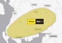 Yellow weather warning in place for south-west Scotland (Image- Met Office)