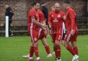 Michael Moffat, seen here celebrating one of Glenafton's six goals in their South Challenge Cup tie away to Kello Rovers on September 16, said a final farewell to Ayr United at his testimonial match on Sunday (Image: Glenafton Athletic)