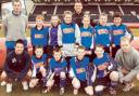 Auchinleck Academy boy's team, pictured here with some Killie stars, enjoyed success in 2004. See below.