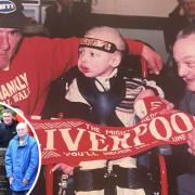 Clark with his Liverpool scarf