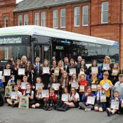Pupils from schools across East Ayrshire pictured at the area’s Clean Green Education Awards