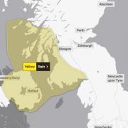 A yellow warning for rain is in place over Ayrshire. Photo: Met Office