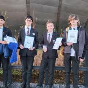 The Robert Burns Academy pupils who took part in the Enterprising Maths in Scotland finals