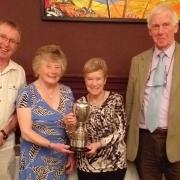 The presentation of prizes at Mauchline Curling Club