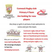 P4s WANTED: Cumnock Rugby are recruiting