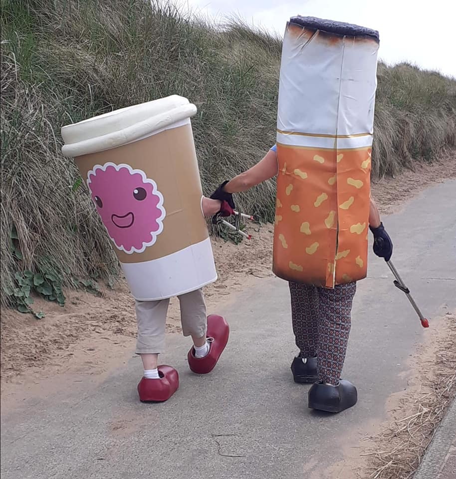 Colourful characters clean up Irvine Beach