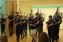 EPIC fun for pipers in Netherthird as they perform for loved ones