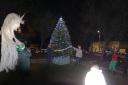 Christmas tree lights were switched on in Catrine (Image: Provost Jim Todd)