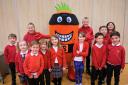 East Ayrshire Council's school meals mascot, Super Tattie, visited Mauchline Primary