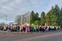 Teachers lobbying at East Ayrshire Council headquarters