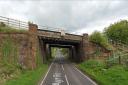 The Ayr Road rail bridge in Mauchline, where work will be taking place on three nights this month