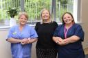 Deborah Rooney (staff nurse), Donna (patient) and Fiona Brown (senior charge nurse)