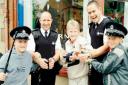 Children from Belarus make a citizens arrest on their visit to Cumnock
