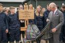 King Charles III officially opens the MacRobert Farming and Rural Skills Centre at Dumfries House in Cumnock. (Jane Barlow/PA Wire).