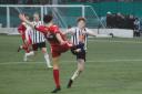 Andy McLaughlin was sent off for this challenge on Clydebank's Matt Niven - but the club says the red card has been rescinded