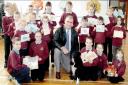 Catrine Primary pupils said farewell to their adopted police dog in 2004