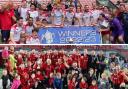 Teams competed in the South Challenge Cup (top) and West of Scotland Cup (bottom).