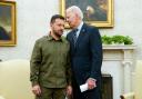 President Joe Biden meets Ukrainian president Volodymyr Zelenskyy in the Oval Office (Evan Vucci/AP)