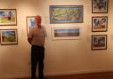 Jim Johnstone with his work at the Baird Institute.