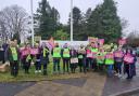 Teachers lobbied outside of East Ayrshire Council headquarters in Kilmarnock (Image: EIS)