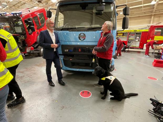 Cumnock Chronicle: Ian Hamilton at the UK’s largest manufacturer of fire engines