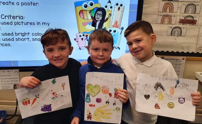 Auchinleck PS pupils show kindness during Anti-Bullying Week 2021