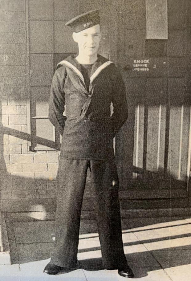 Cumnock Chronicle: Jim in the RN, aged 17
