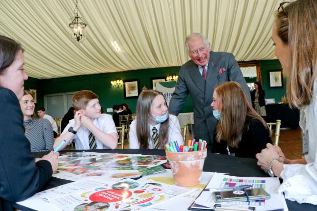 His Royal Highness meets students at the event
