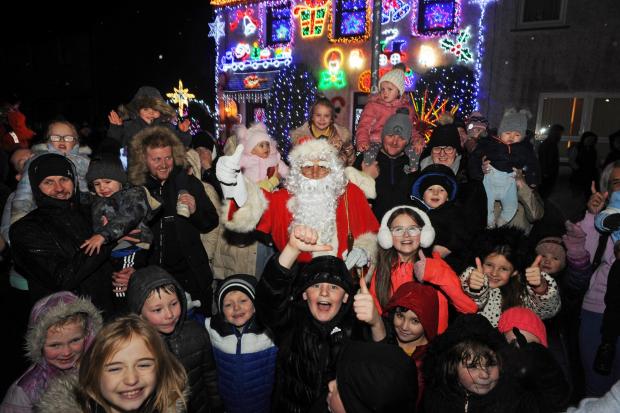 Alex Weir's Christmas lights display at his Holmburn Road home was switched on on Friday (Photo - Charlie Gilmour)