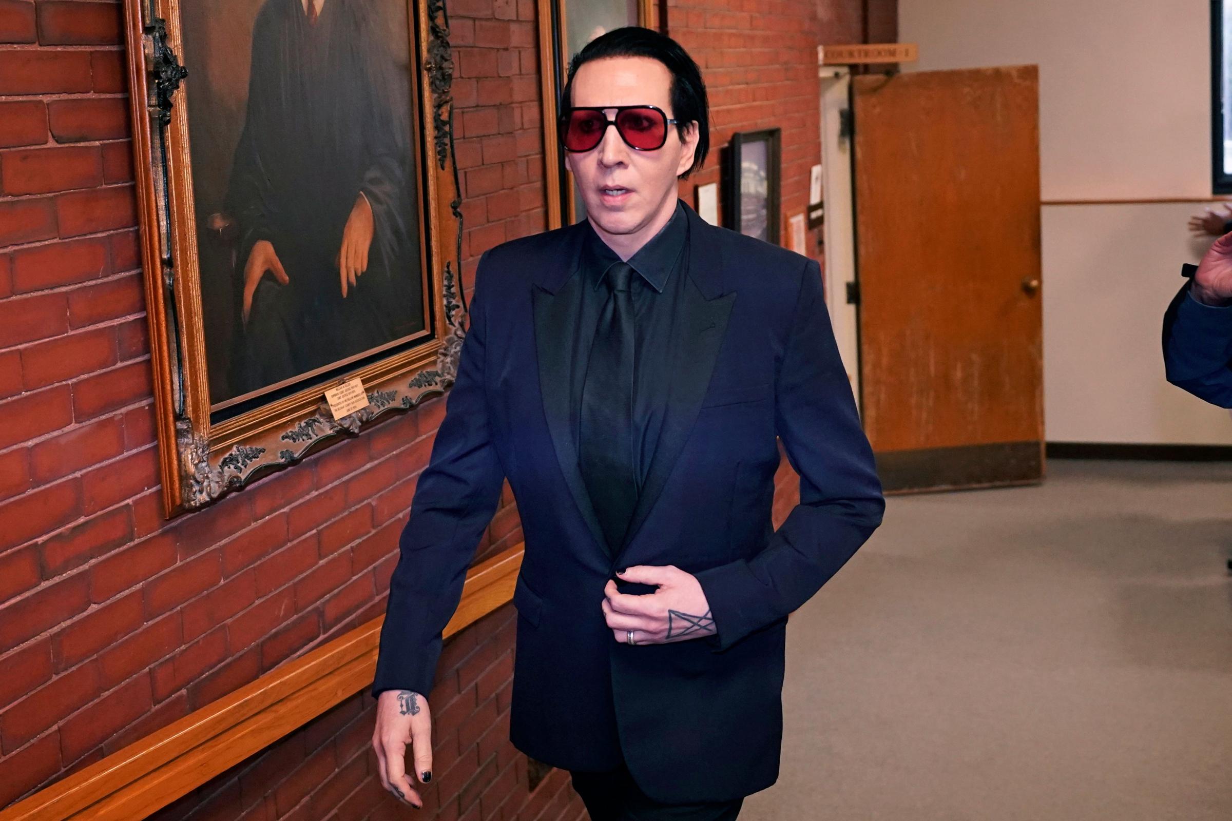 Marilyn Manson fined after pleading no contest to blowing nose on videographer Cumnock Chronicle photo