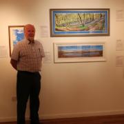 Jim Johnstone with his work at the Baird Institute.