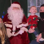 One family from Rankinston were delighted to meet Santa Claus recently