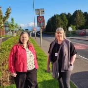 Councillor Linda Holland and MSP Carol Mochan were out speaking to residents