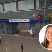 Ms Mochan, inset, hopes the decision to close the Cumnock bank can be reversed.