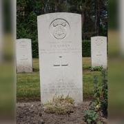 The grave of Private James Ramsay at Valkenswaard War Cemetery.