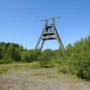 The A Frame is all that remains of the former Barony colliery near Auchinleck