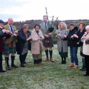 Piping For Health participants with representatives of The King's Foundation and The National Piping Centre.