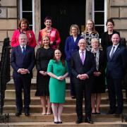 First Minister John Swinney and his newly-appointed Cabinet outside Bute House