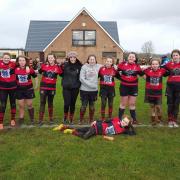 The Cumnock Girls U15 rugby  team moments after the final whistle. (55153873)