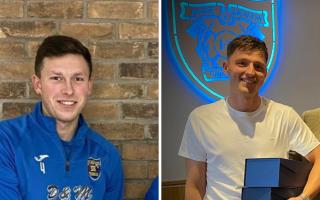 Neil Slooves (left) and Connor Boyd (right) have both left Irvine Meadow for Auchinleck Talbot.