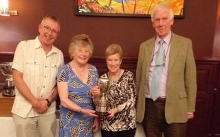 The presentation of prizes at Mauchline Curling Club